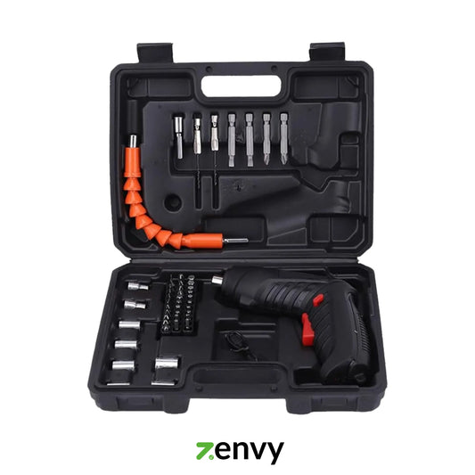 48 Pcs Cordless Electric Screwdriver Rechargeable Drill Tool Kit