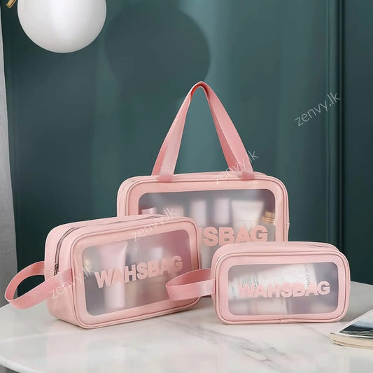 Buy 3 in 1 Transparent Waterproof Travel Storage Bags in Sri Lanka