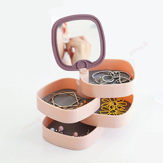 Buy 4 Layer Jewelry Organizer with Mirror Online in Sri Lanka