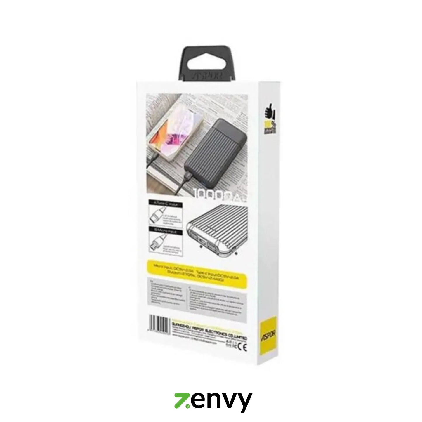 Buy Aspor 10000mAh Power Bank | Best Price in Sri Lanka at Zenvy.lk