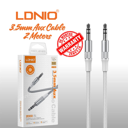 Buy LDNIO 3.5mm AUX Cable 2M Online in Sri Lanka | Zenvy.lk