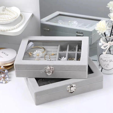 Buy Ring & Earring Jewelry Box Velvet Organizer in Sri Lanka Zenvy.lk