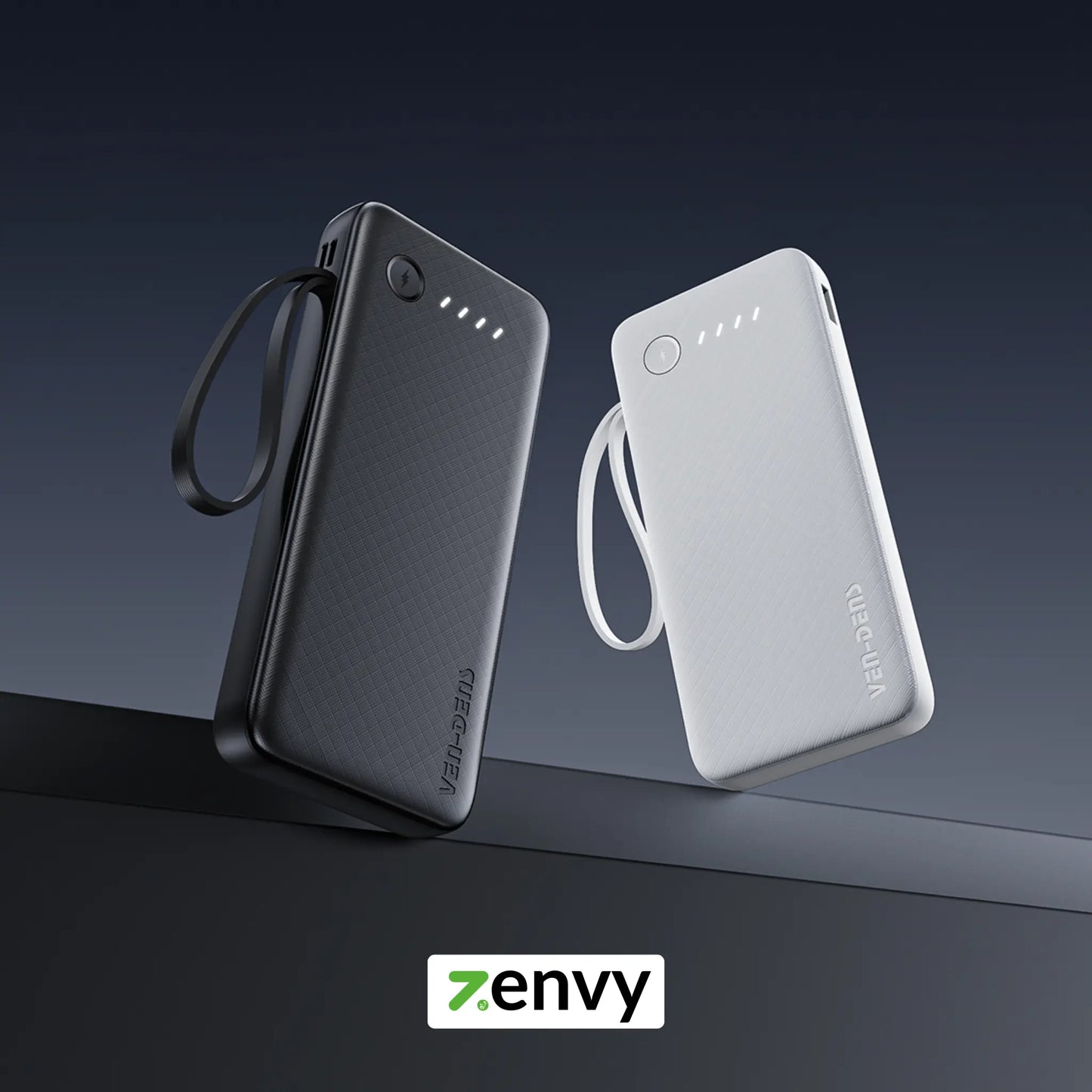 VEN-DENS 20000mAh Power Bank - 3IN1 Built-in Charging Cables