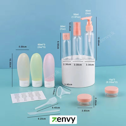 11pcs Refillable Travel Bottles Set 