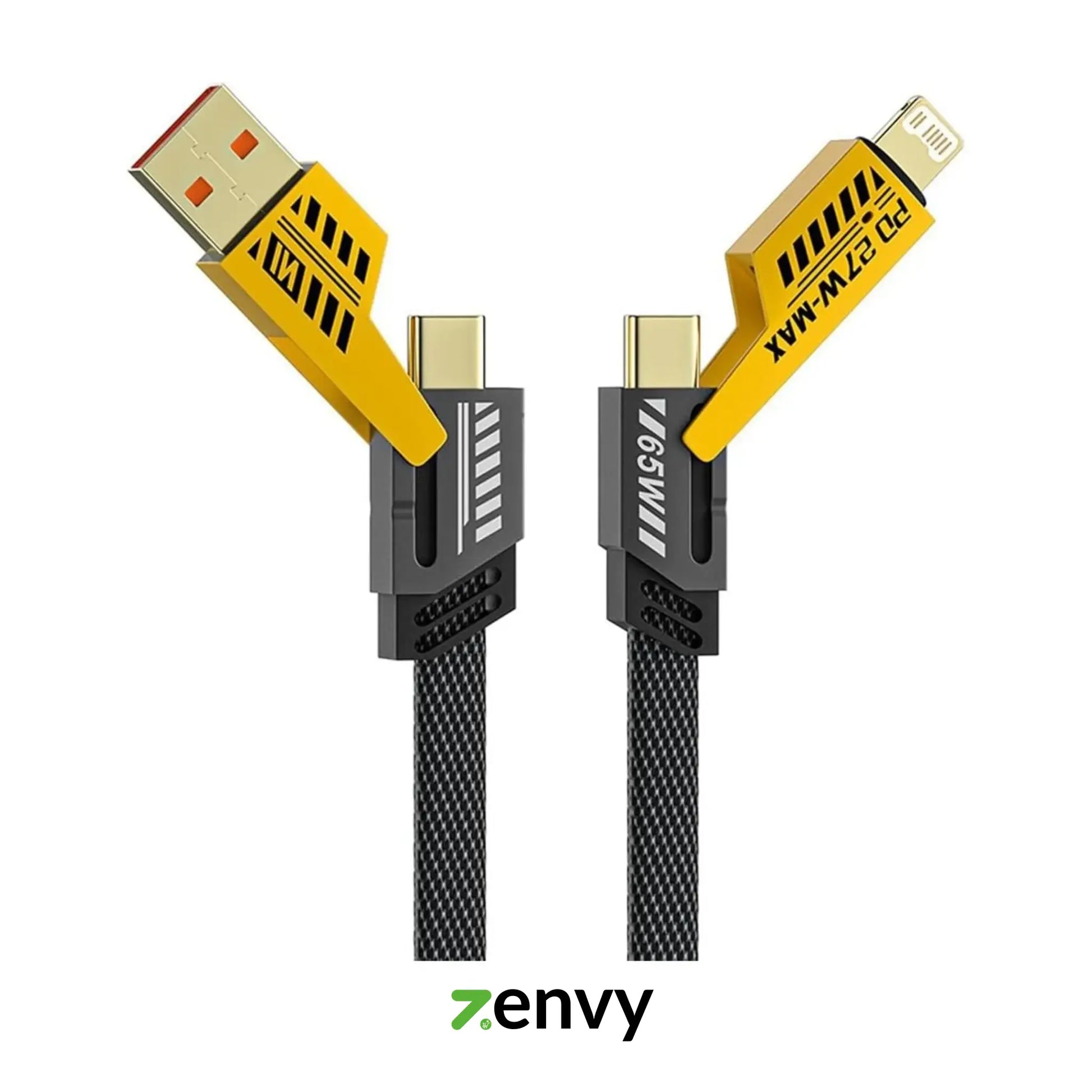 4 in 1 Fast Charging Cable 1.0M – USB to C, USB to  Lightning , C to C , C to Lightning