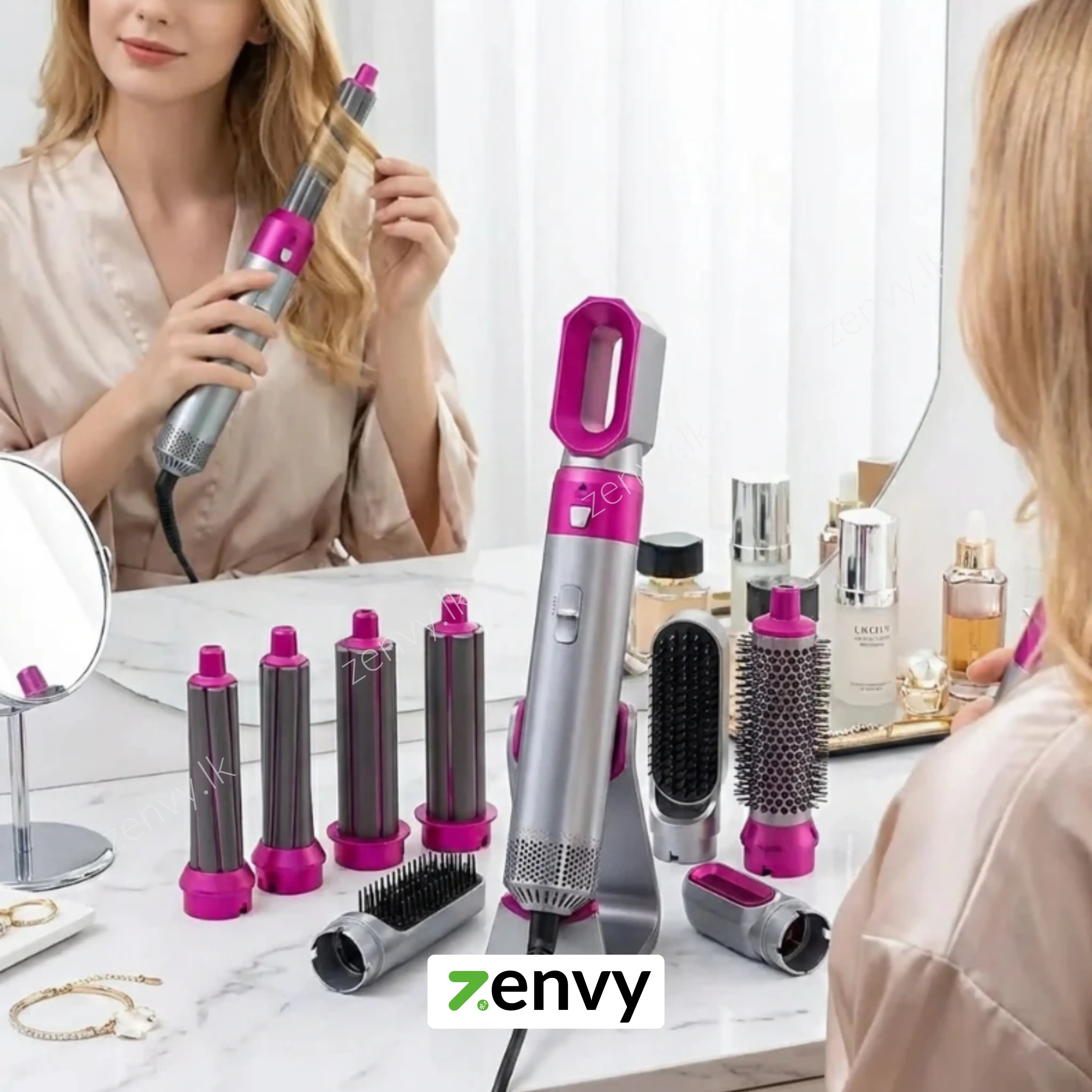 Buy 5 in 1 Hair Dryer Styling Tool – Straighten, Curl, Dry & Volumize in Sri Lanka