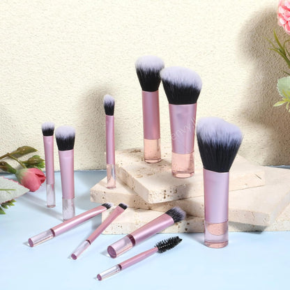 Buy 10 Pcs Mini Travel Makeup Brush Set With Pouch | Zenvy.lk