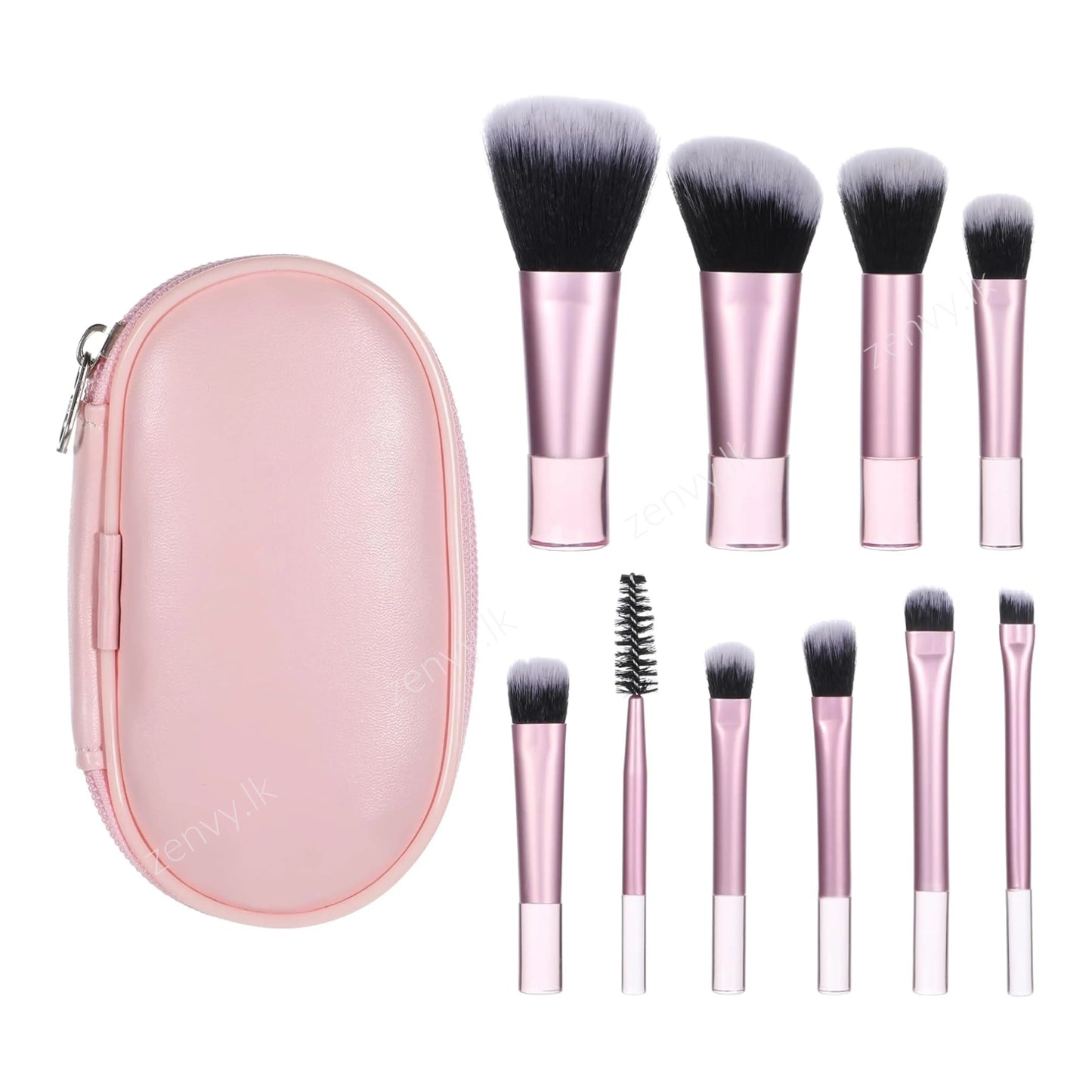 Buy 10 Pcs Mini Travel Makeup Brush Set With Pouch | Zenvy.lk