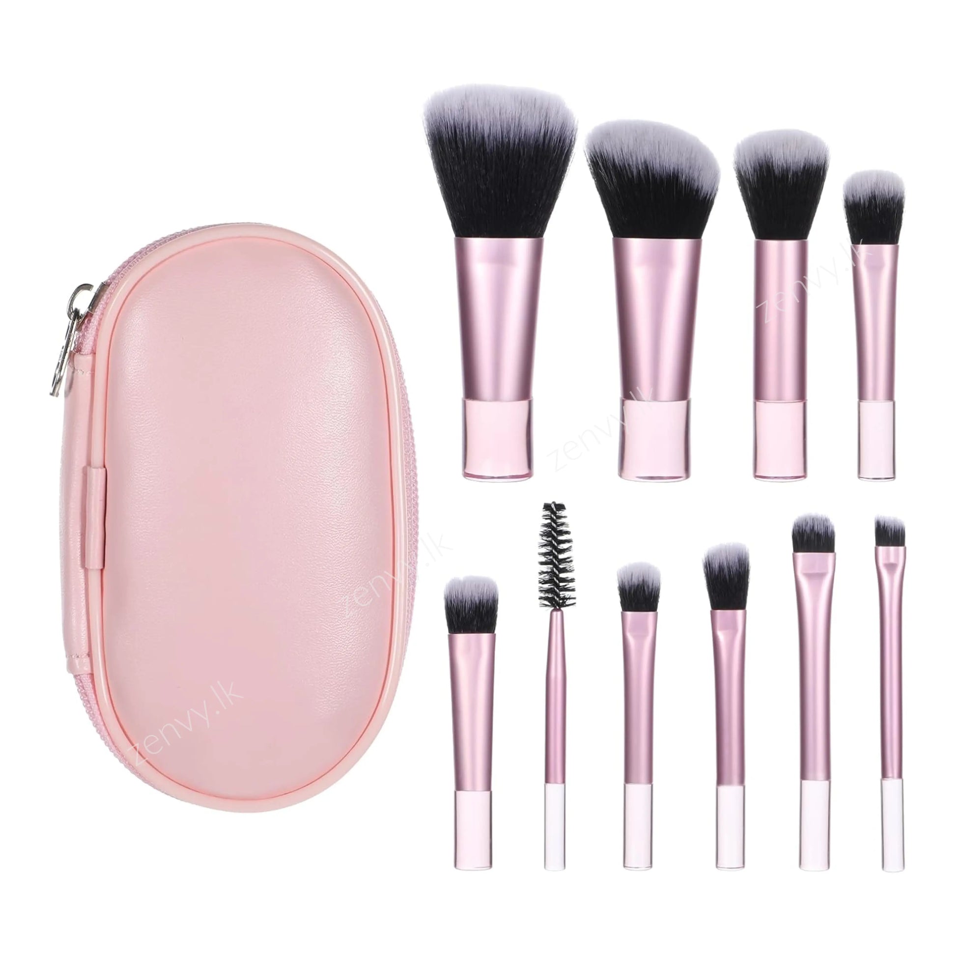 Buy 10 Pcs Mini Travel Makeup Brush Set With Pouch | Zenvy.lk