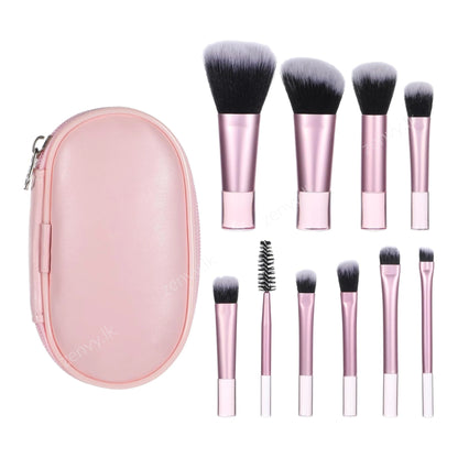 Buy 10 Pcs Mini Travel Makeup Brush Set With Pouch | Zenvy.lk