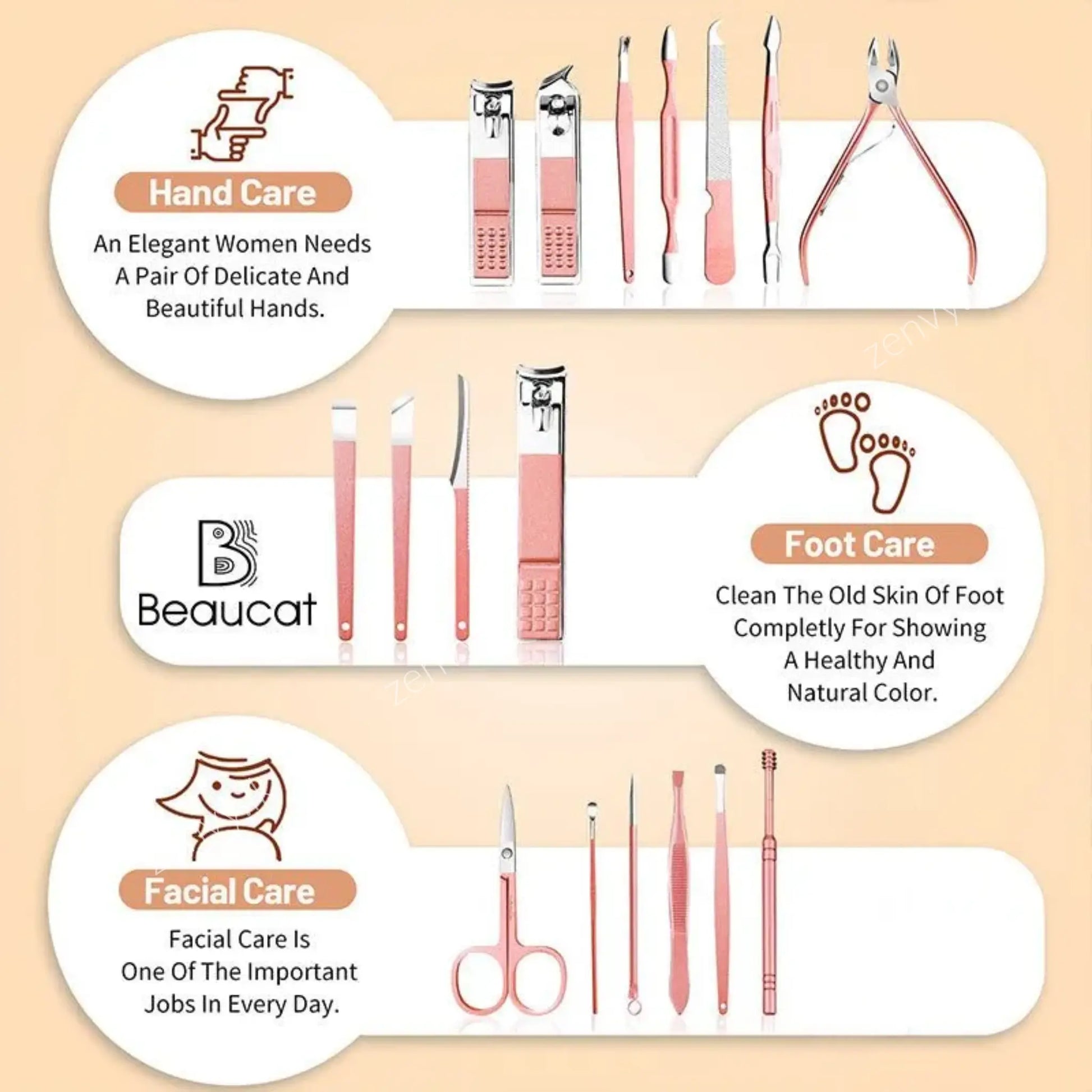 Buy 16 in 1 Pedicure Tools Kit with Pouch in Sri Lanka | Zenvy.lk