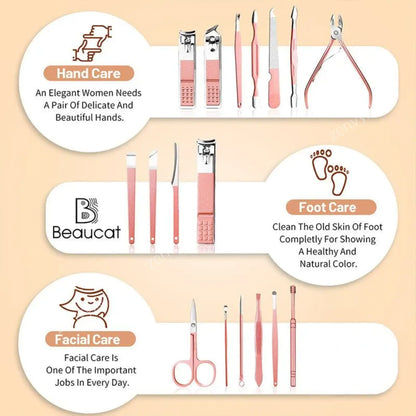 Buy 16 in 1 Pedicure Tools Kit with Pouch in Sri Lanka | Zenvy.lk