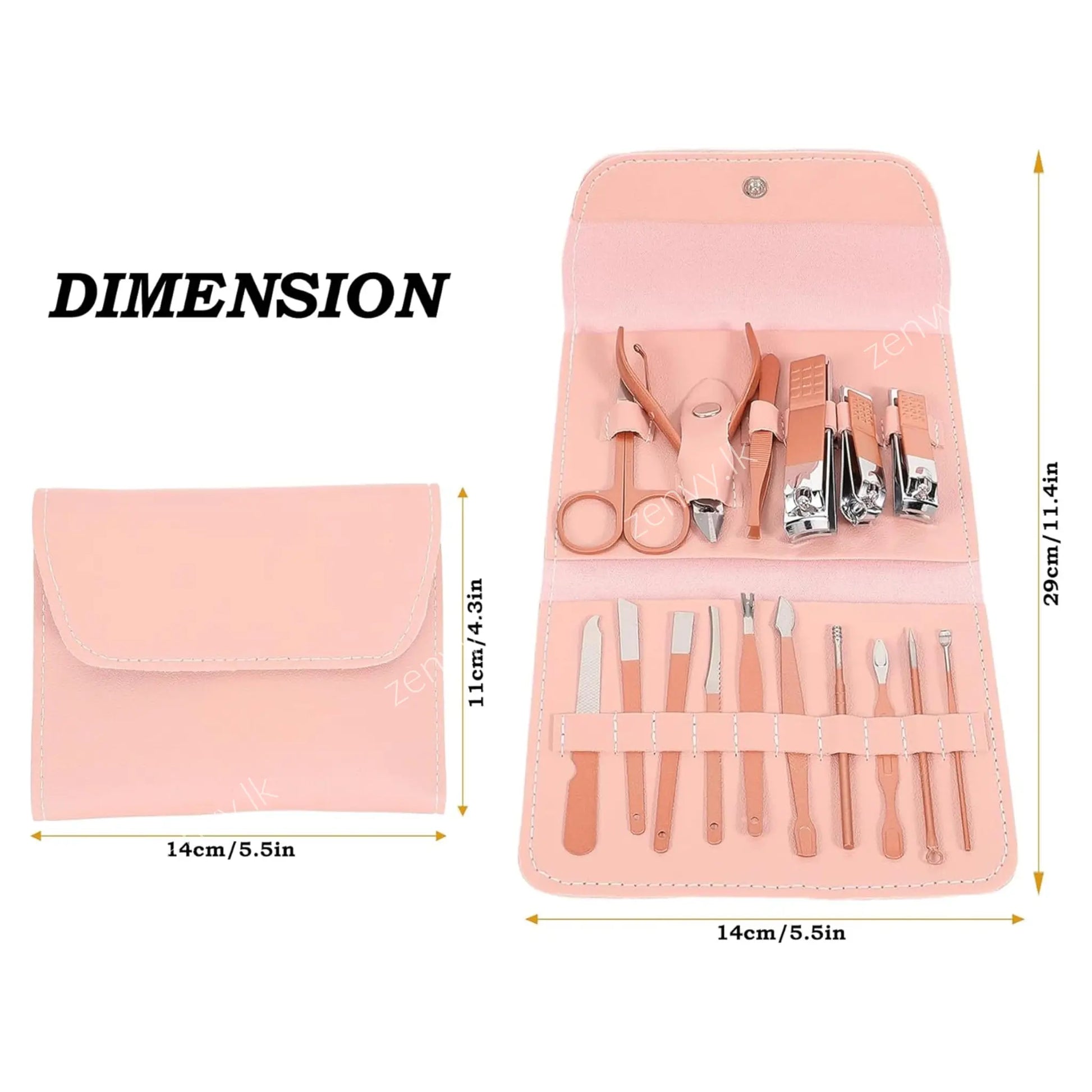 Buy 16 in 1 Pedicure Tools Kit with Pouch in Sri Lanka | Zenvy.lk