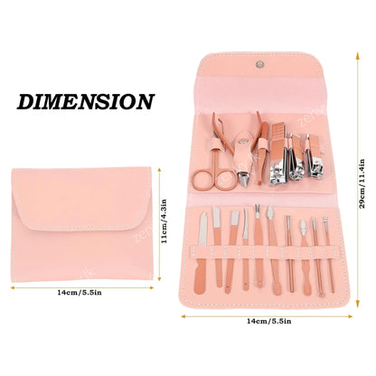 Buy 16 in 1 Pedicure Tools Kit with Pouch in Sri Lanka | Zenvy.lk
