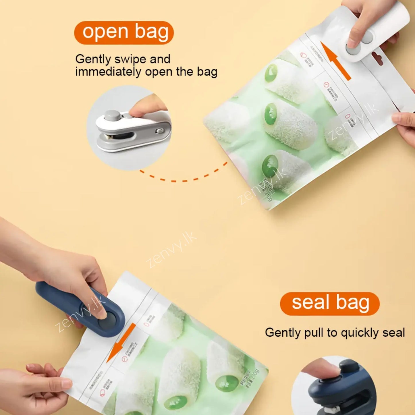 Buy 2 in 1 Bag Heat Sealer with Cutter Online in Sri Lanka At Zenvy.lk