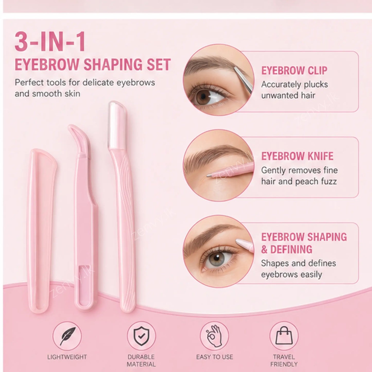 Buy 3-in-1 Eyebrow Shaping Set for Women Online in Sri Lanka 