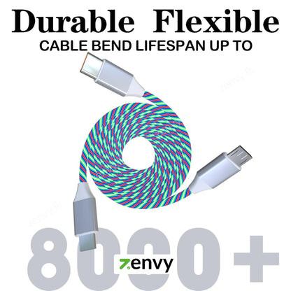 Buy 3 in 1 LED Charging Cable Best Price in Sri Lanka | Zenvy.lk