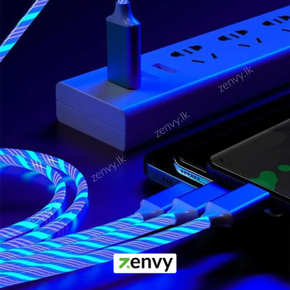 Buy 3 in 1 LED Charging Cable Best Price in Sri Lanka | Zenvy.lk