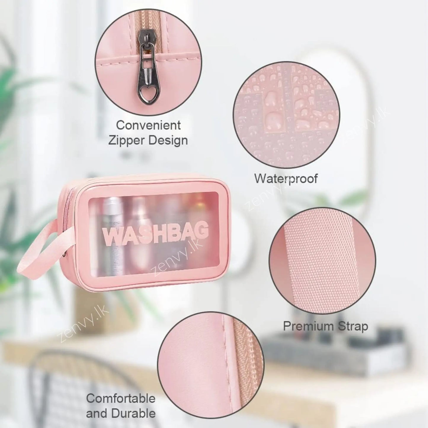 Buy 3 in 1 Transparent Waterproof Travel Storage Bags in Sri Lanka