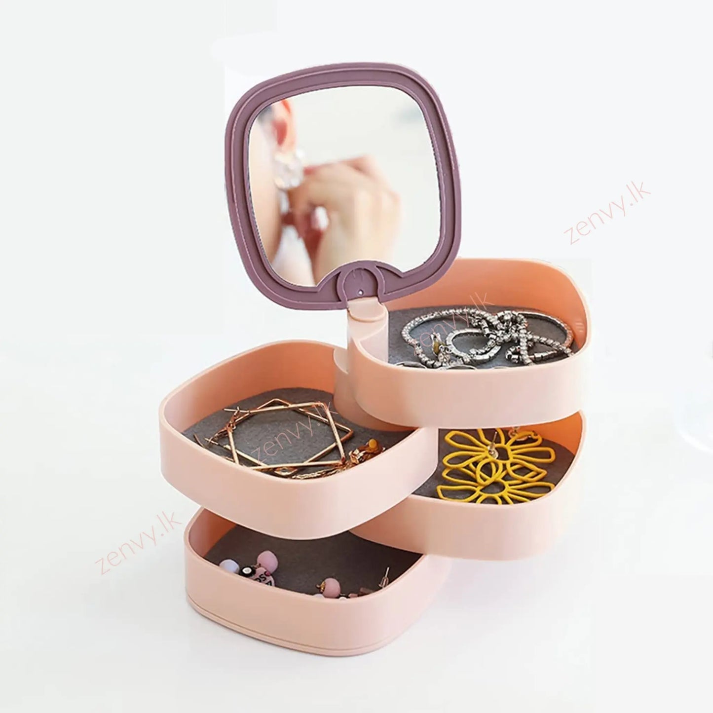 Buy 4 Layer Jewelry Organizer with Mirror Online in Sri Lanka