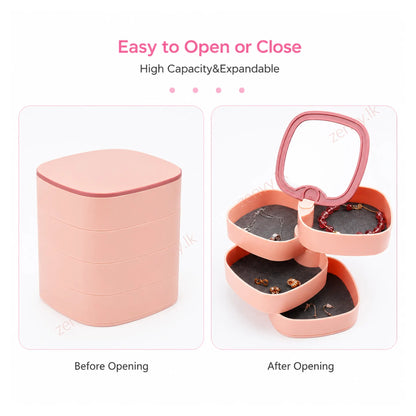 Buy 4 Layer Jewelry Organizer with Mirror Online in Sri Lanka