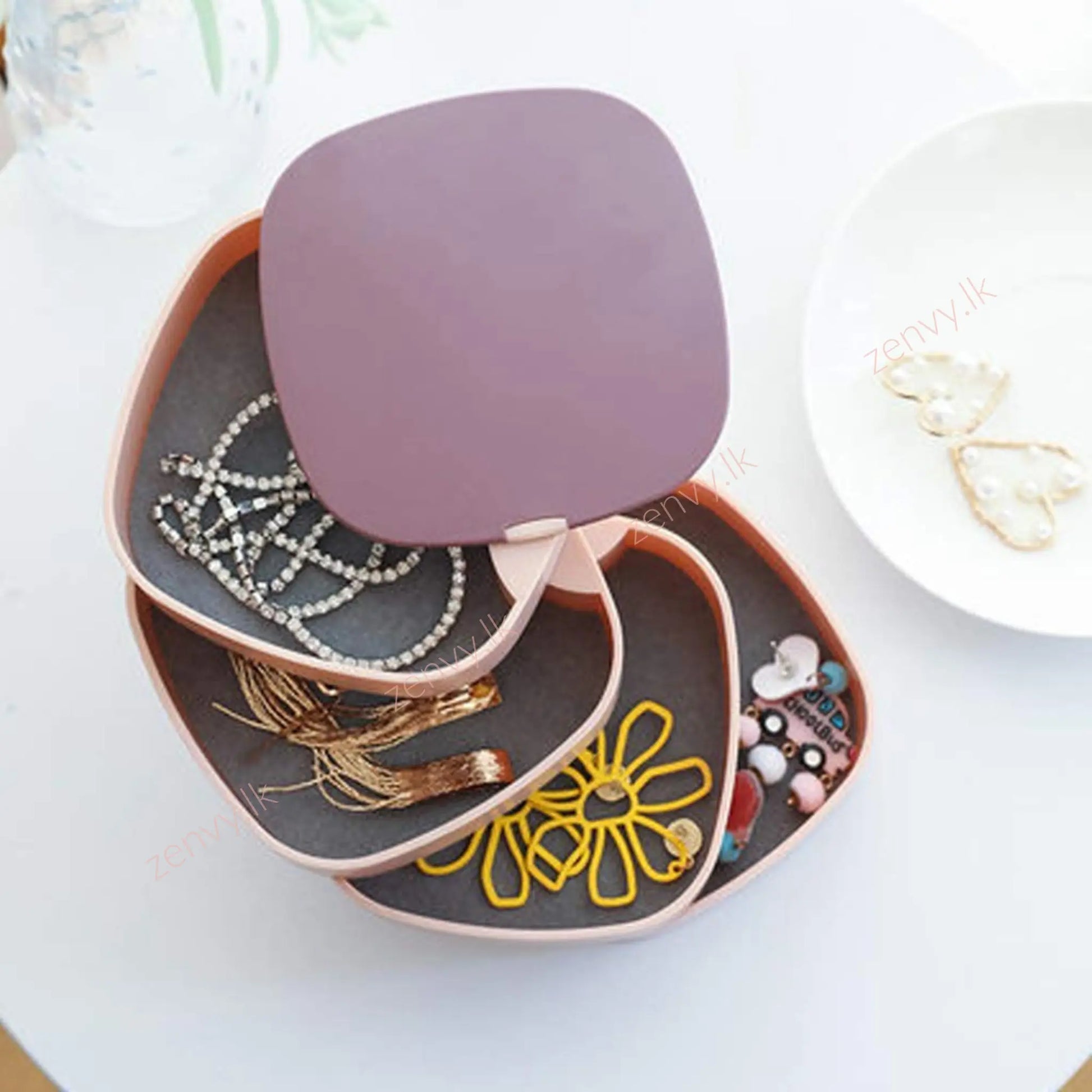 Buy 4 Layer Jewelry Organizer with Mirror Online in Sri Lanka