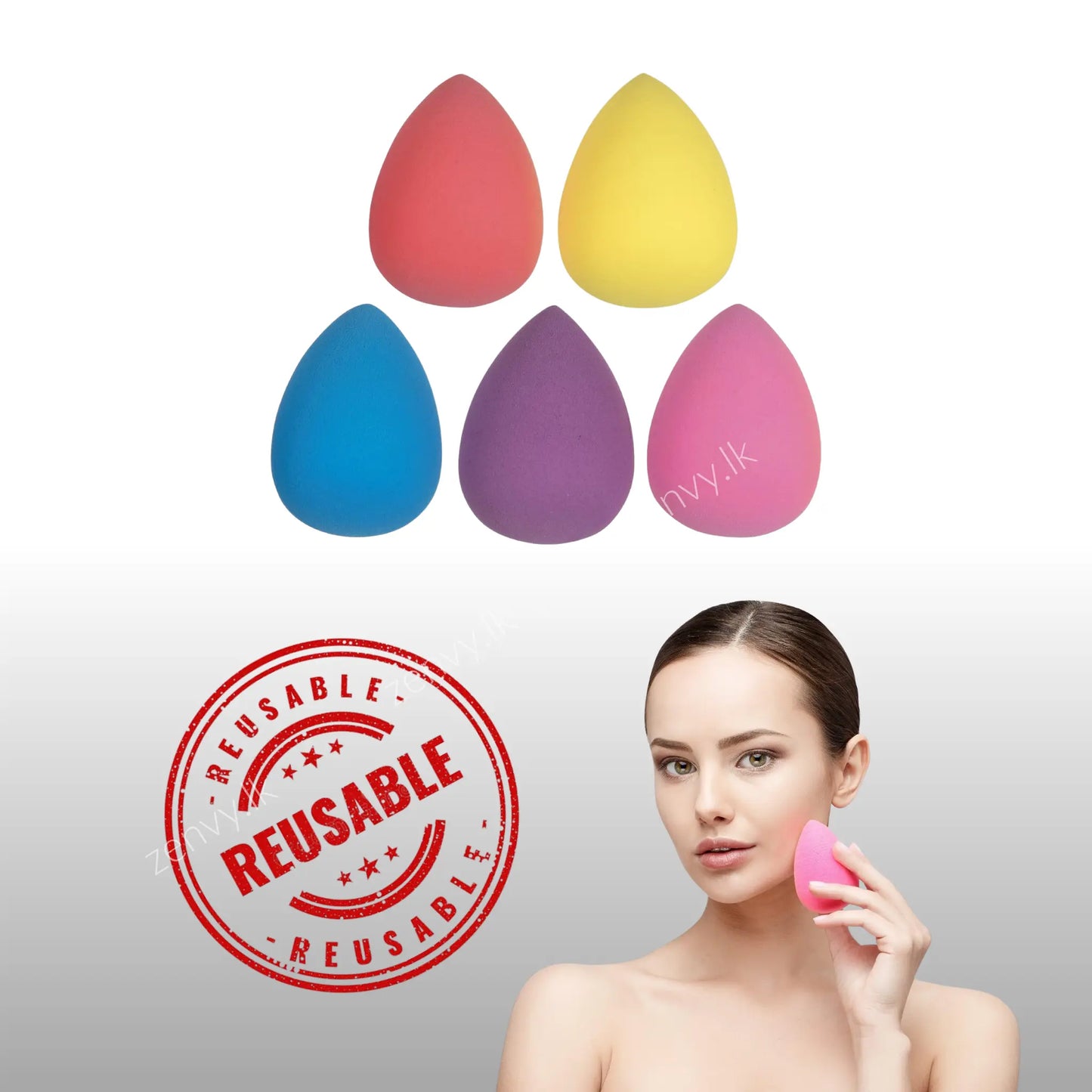 Buy 5 In 1 Premium Mini Beauty Blender Puff in Sri Lanka | Zenvy.lk