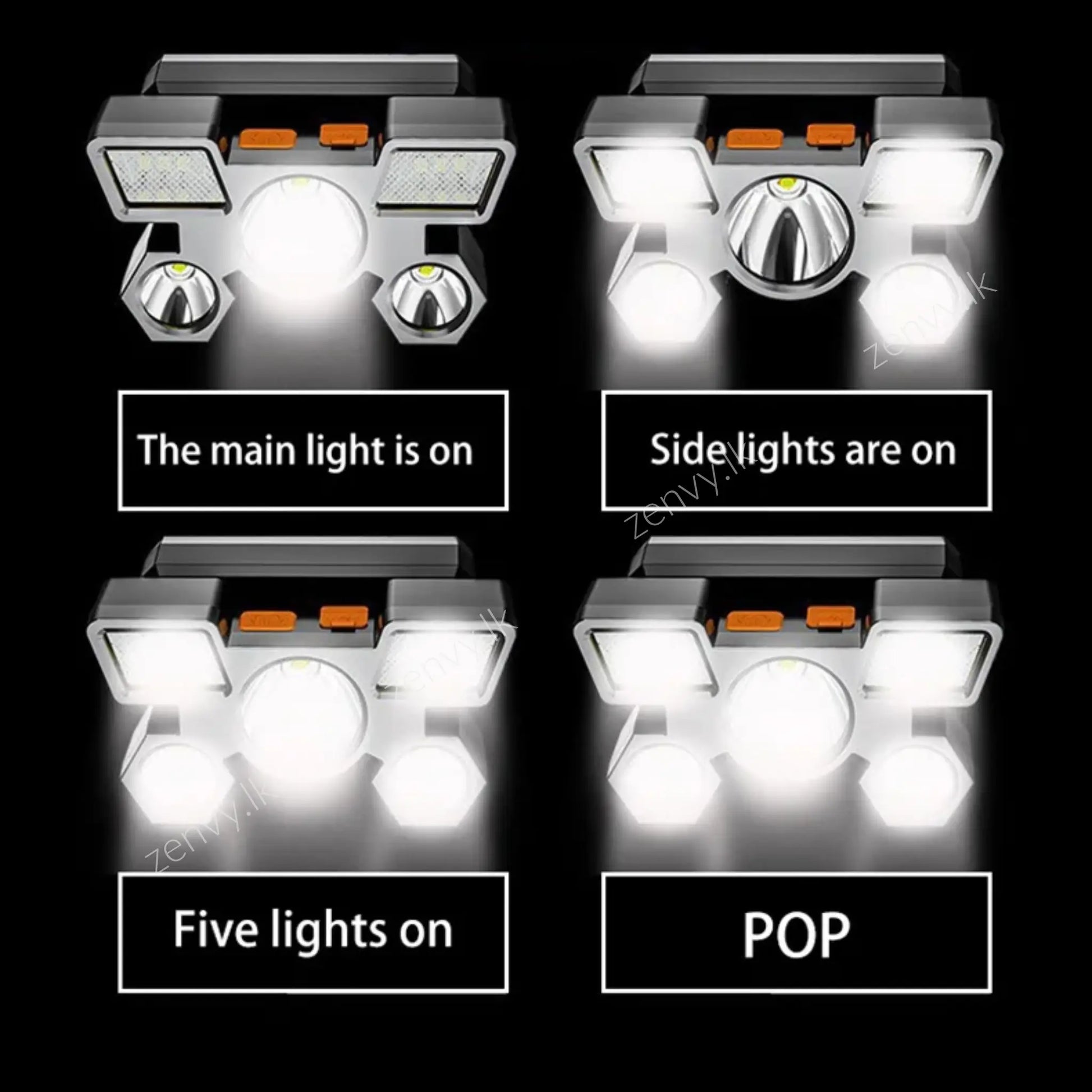 Buy 5 LED Rechargeable Headlamp Online in Sri Lanka | Zenvy.lk