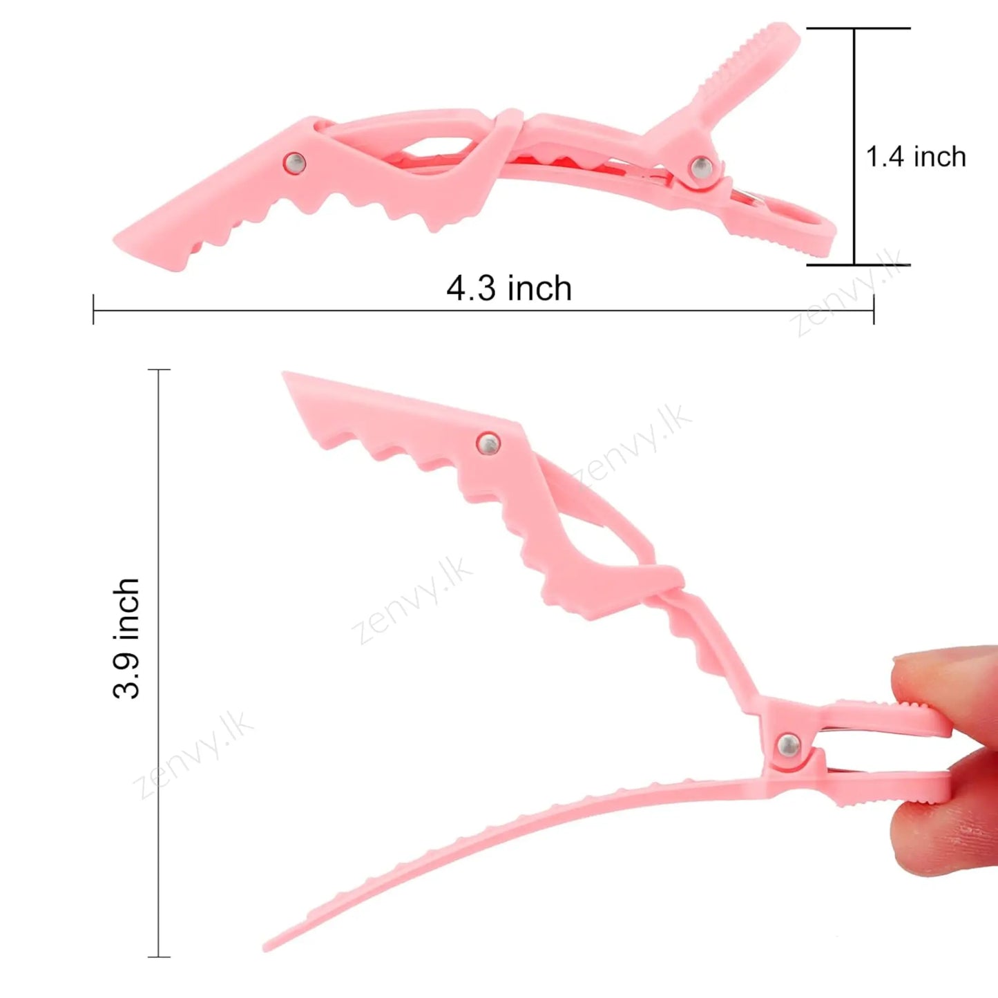 Buy 6 Pack Double Hinged Duckbill Hair Clips in Sri Lanka