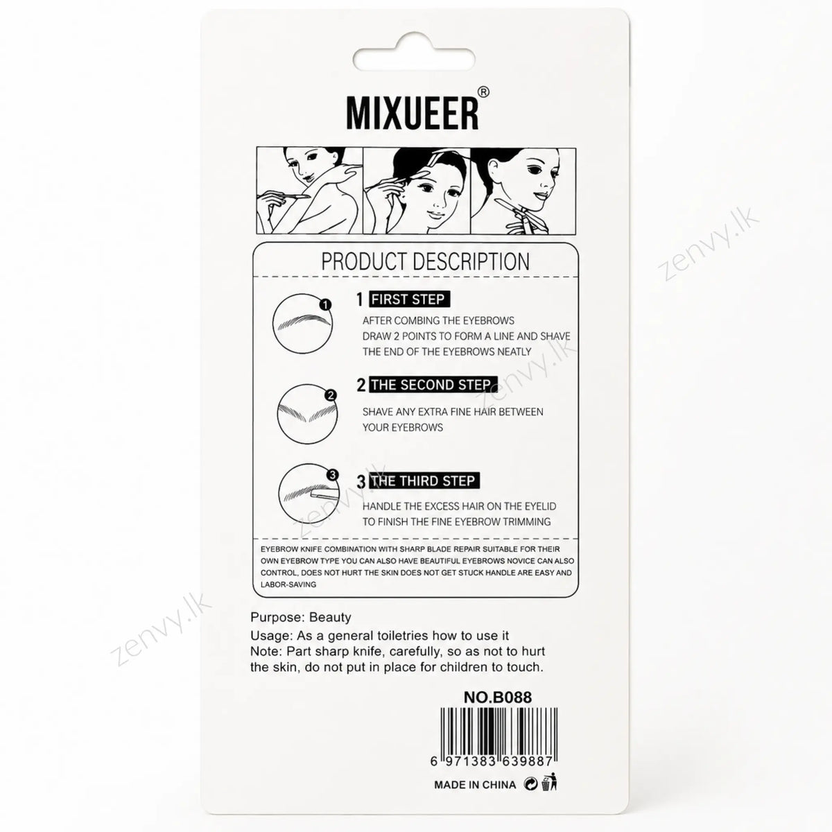 Buy Eyebrow Razor for Women 4-Pack in Sri Lanka | Zenvy.lk