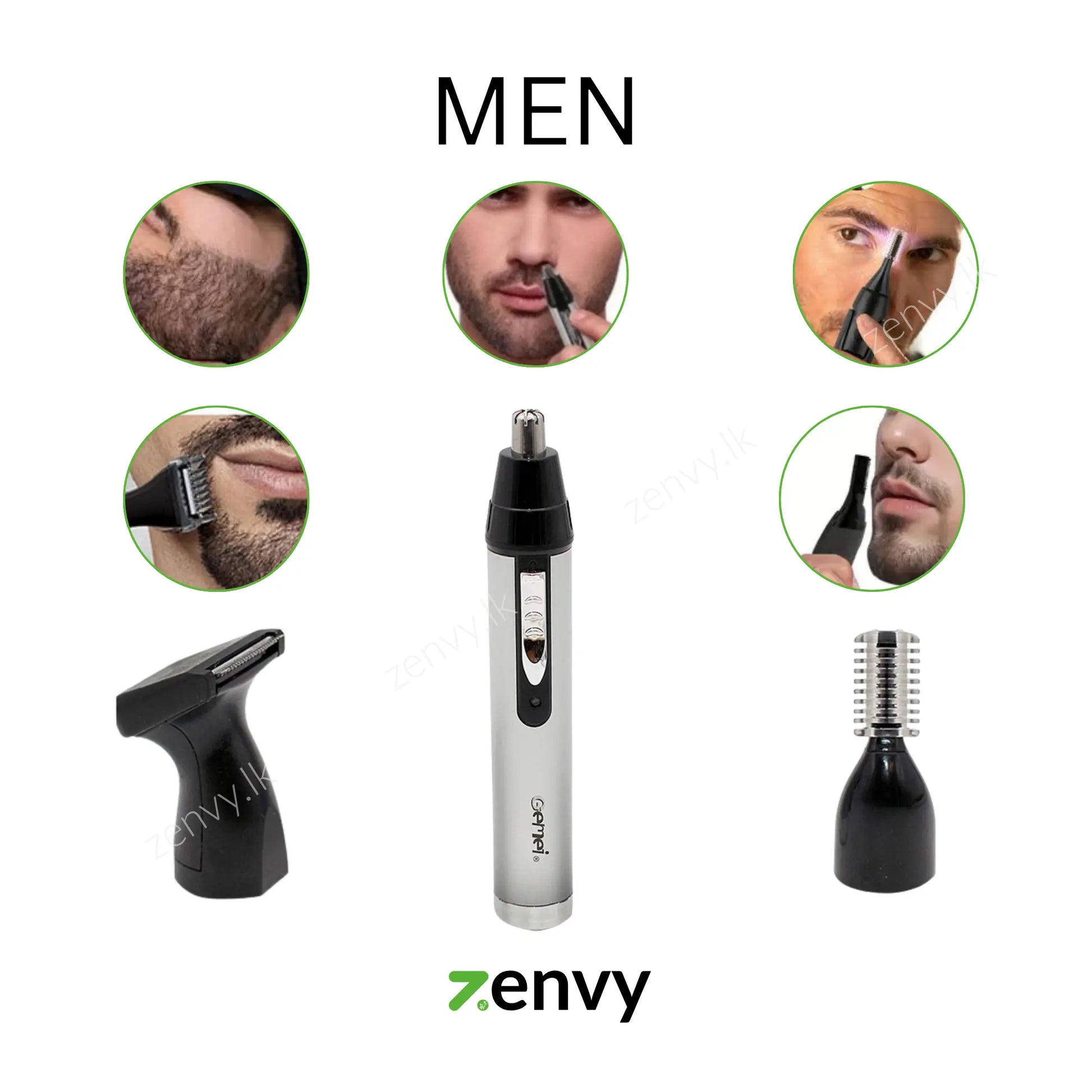 Buy Geemy 3 in 1 Nose Ear Eyebrow Trimmer For men Best Price in Sri Lanka 
