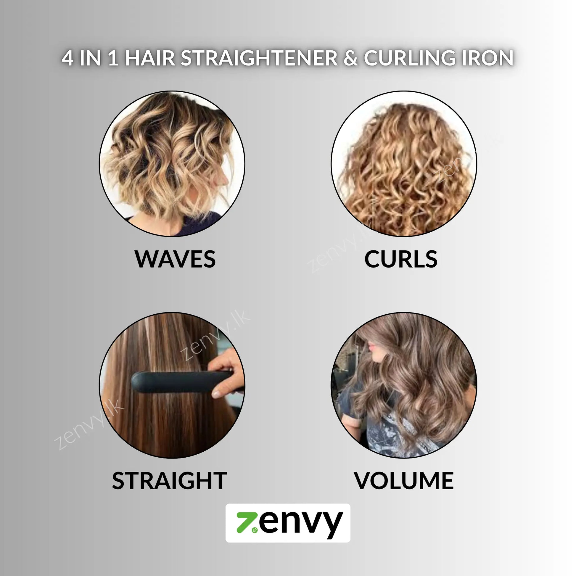 Buy Geemy 4-in-1 Hair Straightener & Curler At Oline in Sri Lanka