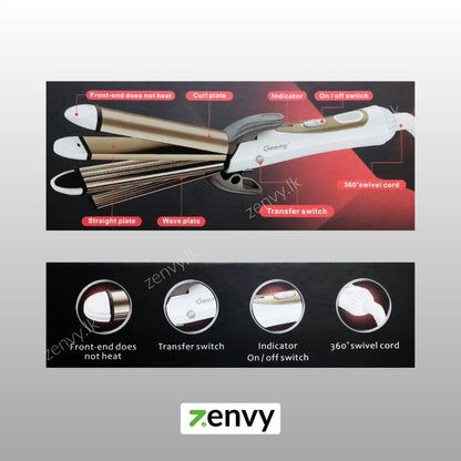 Buy Geemy 4-in-1 Hair Straightener & Curler At zenvy.lk