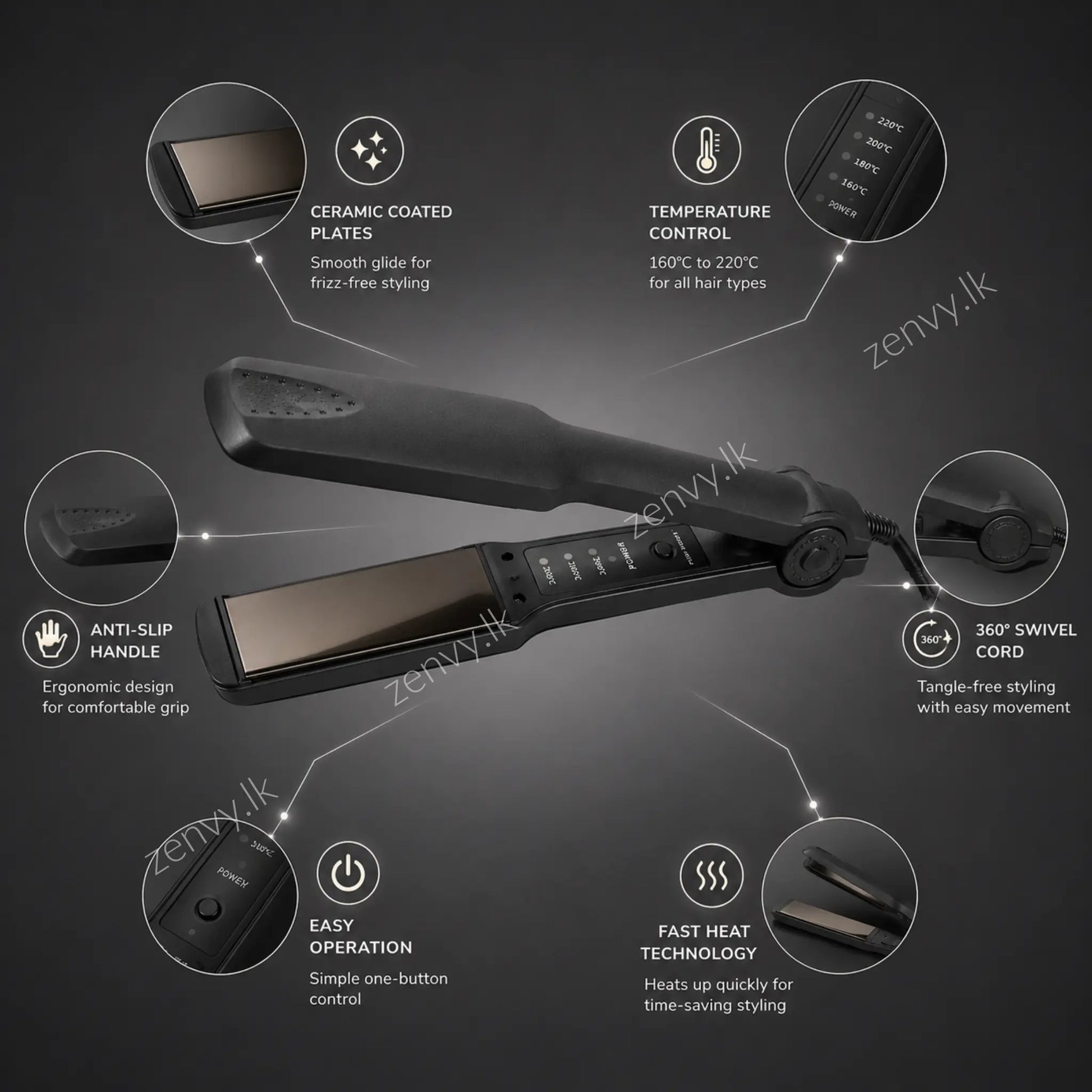 Buy Geemy Hair Straightener for Women Online in Sri Lanka | Zenvy.lk