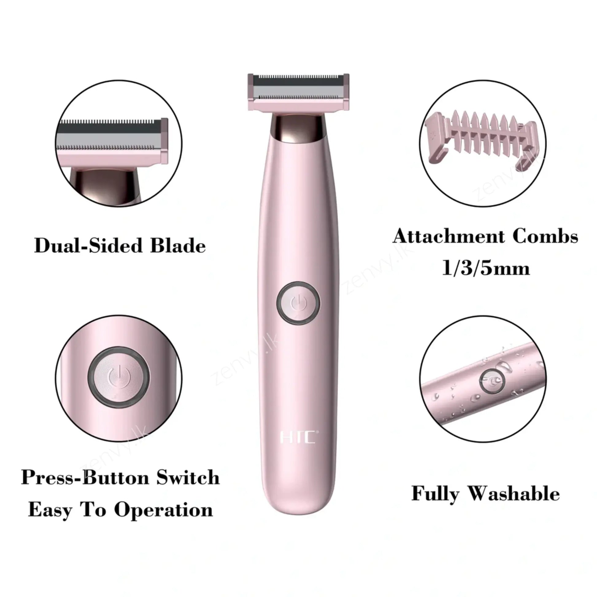 Buy HTC Washable Ladies Shaver Online in Sri Lanka | Zenvy.lk