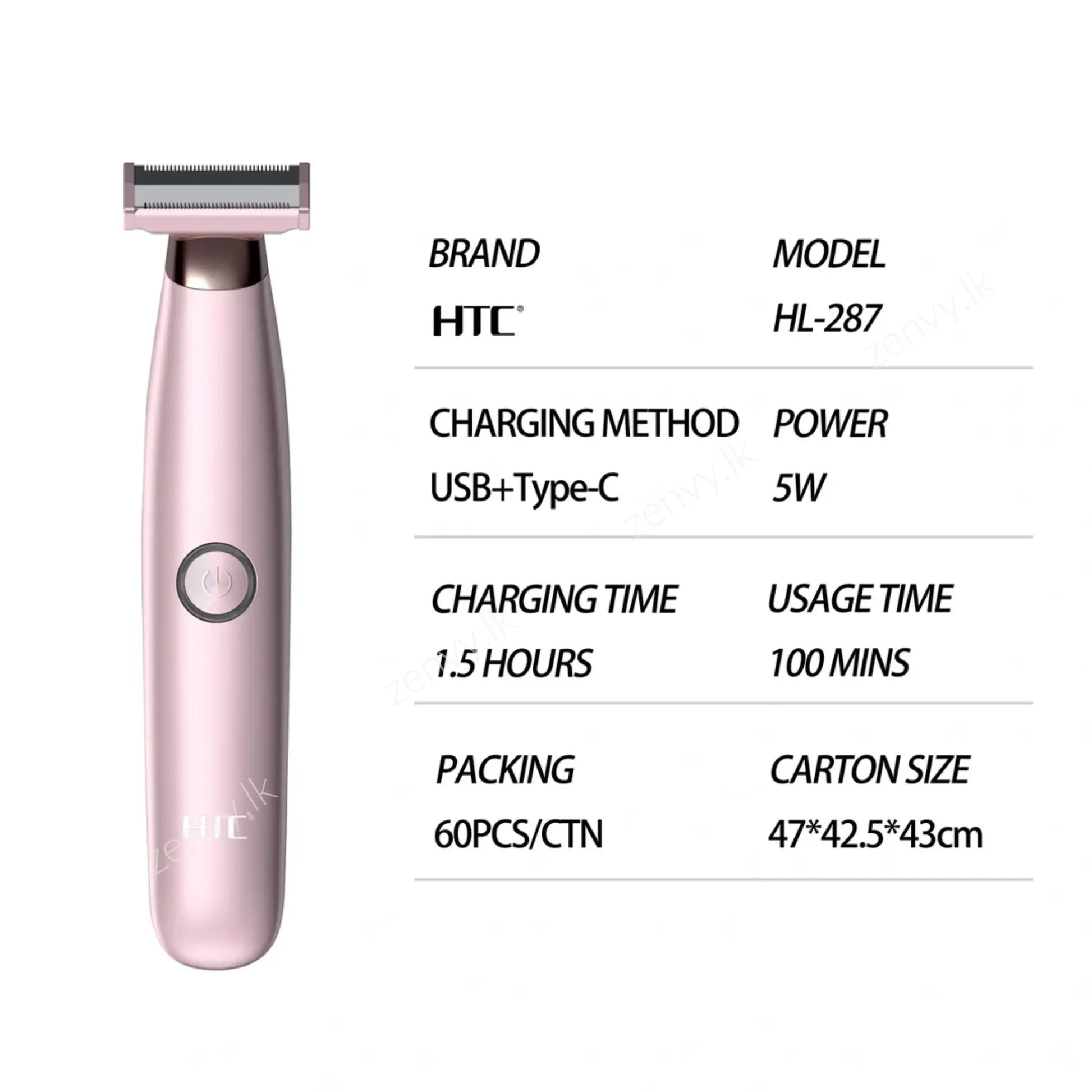 Buy HTC Washable Ladies Shaver Online in Sri Lanka | Zenvy.lk