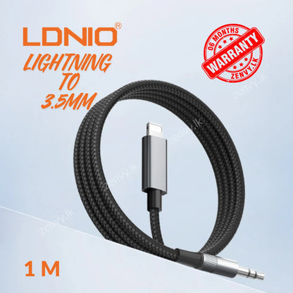 Buy LDNIO Lightning to 3.5mm Cable 1M Online in Sri Lanka | Zenvy.lk