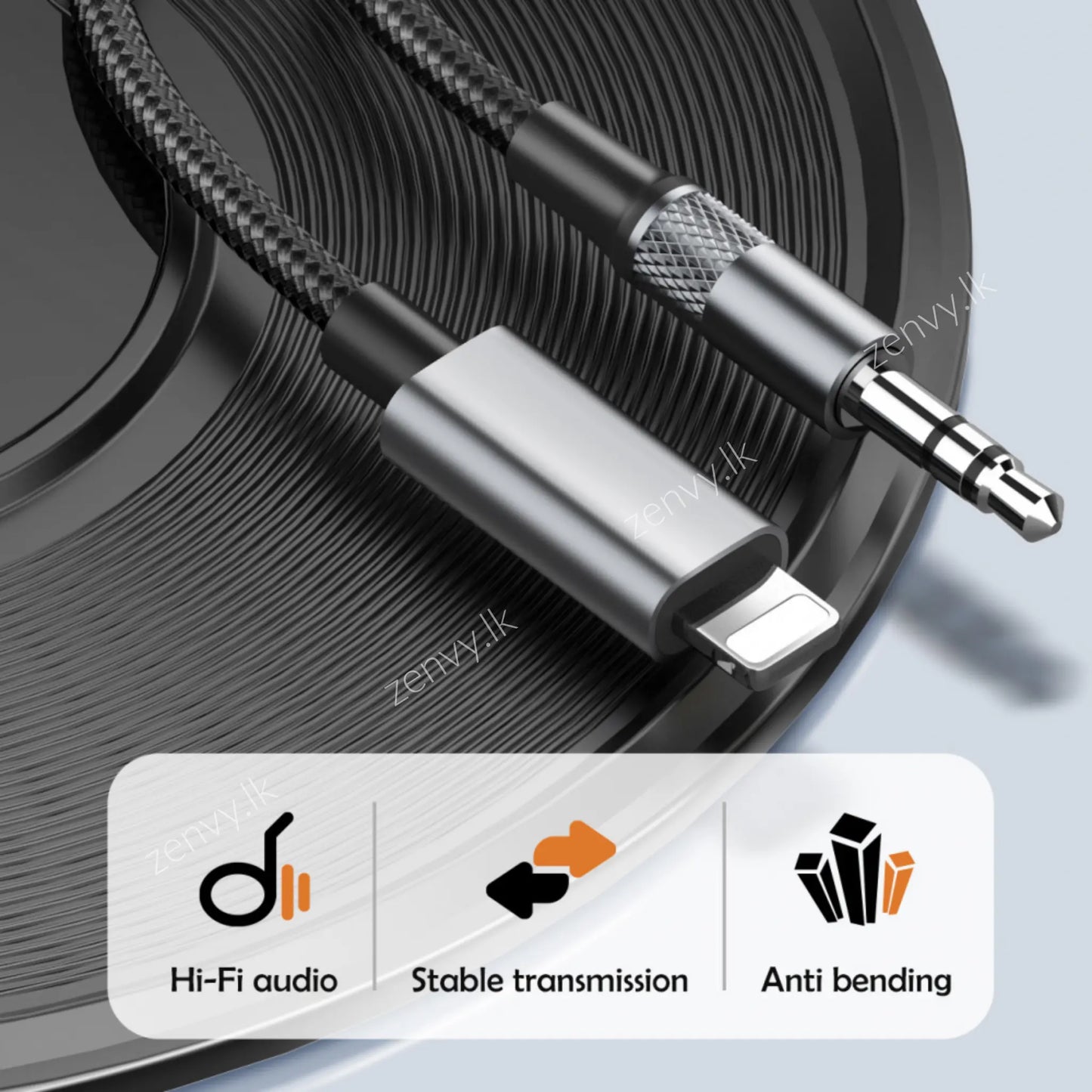 Buy LDNIO Lightning to 3.5mm Cable 1M Online in Sri Lanka | Zenvy.lk