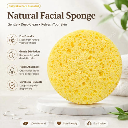 Buy Natural Facial Cleansing Sponge - 2 Reusable Sponges in Sri Lanka