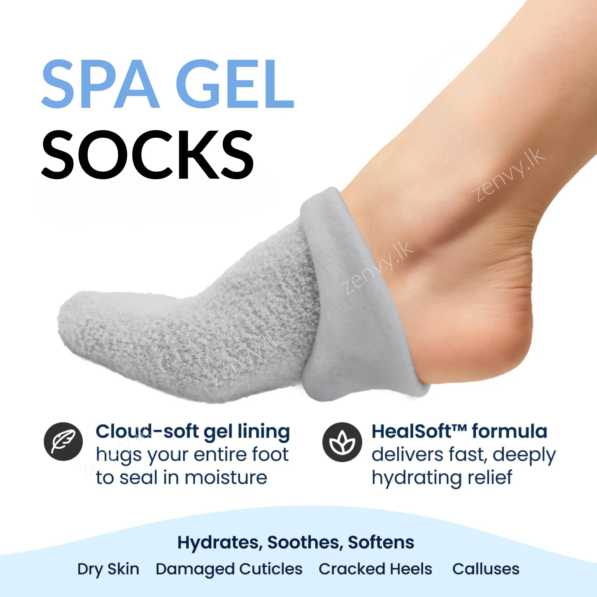 Buy Original Moisturizing Gel Socks Online in Sri Lanka | Zenvy.lk 