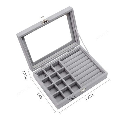 Buy Ring & Earring Jewelry Box Velvet Organizer in Sri Lanka Zenvy.lk