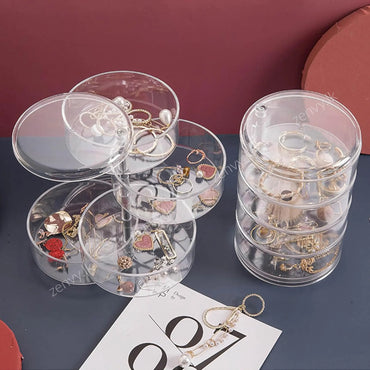 Buy Transparent 4 Layer Rotating Jewelry Storage Box in Sri Lanka