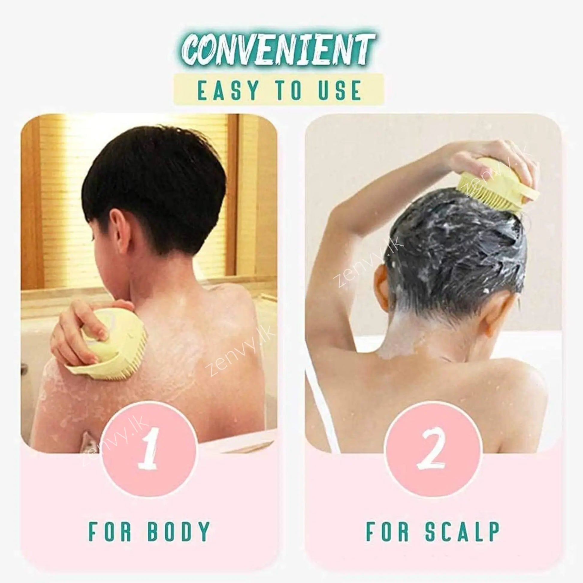 Buy Ultra Soft Body Massage Bath Brush Online in Sri Lanka | Zenvy.lk