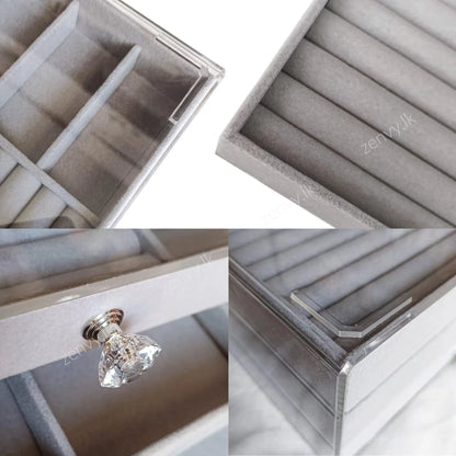 Buy Velvet Jewelry Organizer with 3 Drawers Sri Lanka | Zenvy.lk