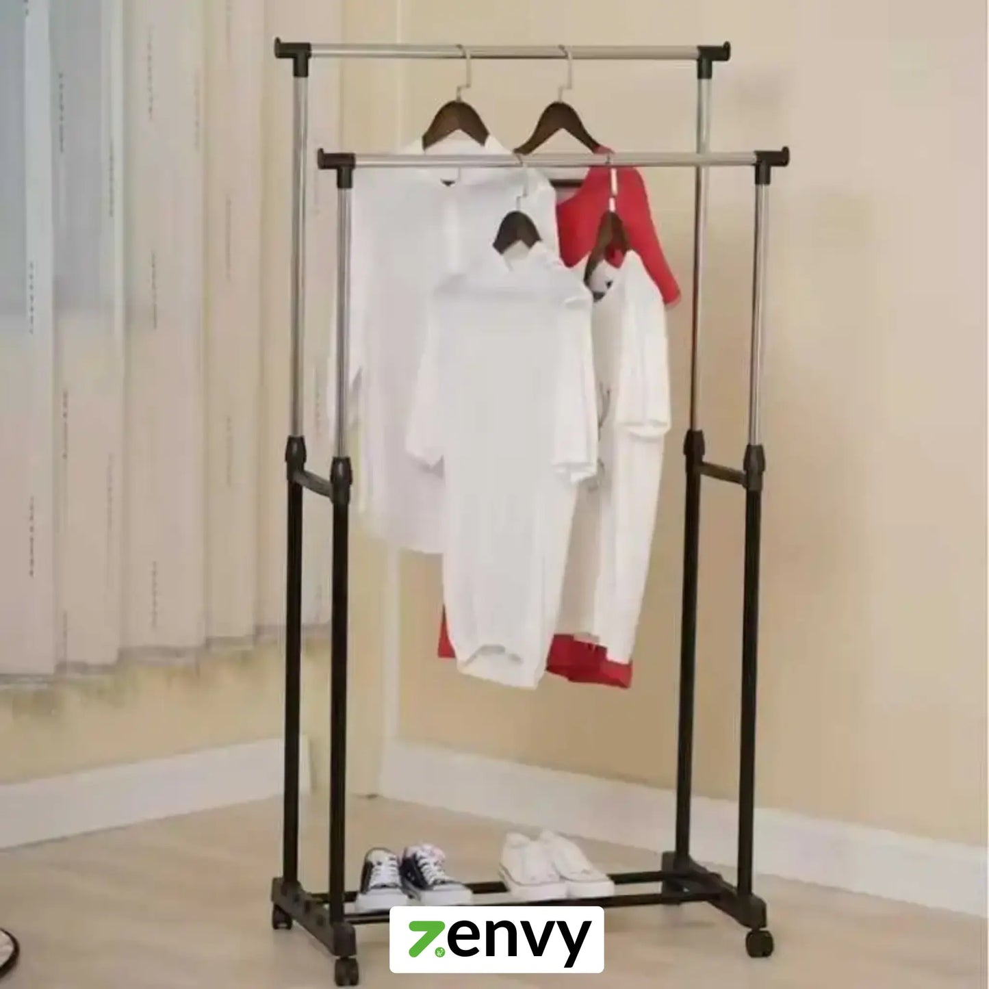 Cloth Rack Price in Sri Lanka | Stainless Double Pole Cloth Rack