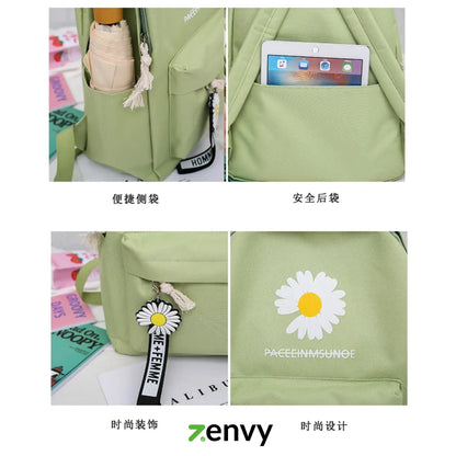 Korean Style Backpack 4-in-1 for University College Girls | Best Gift
