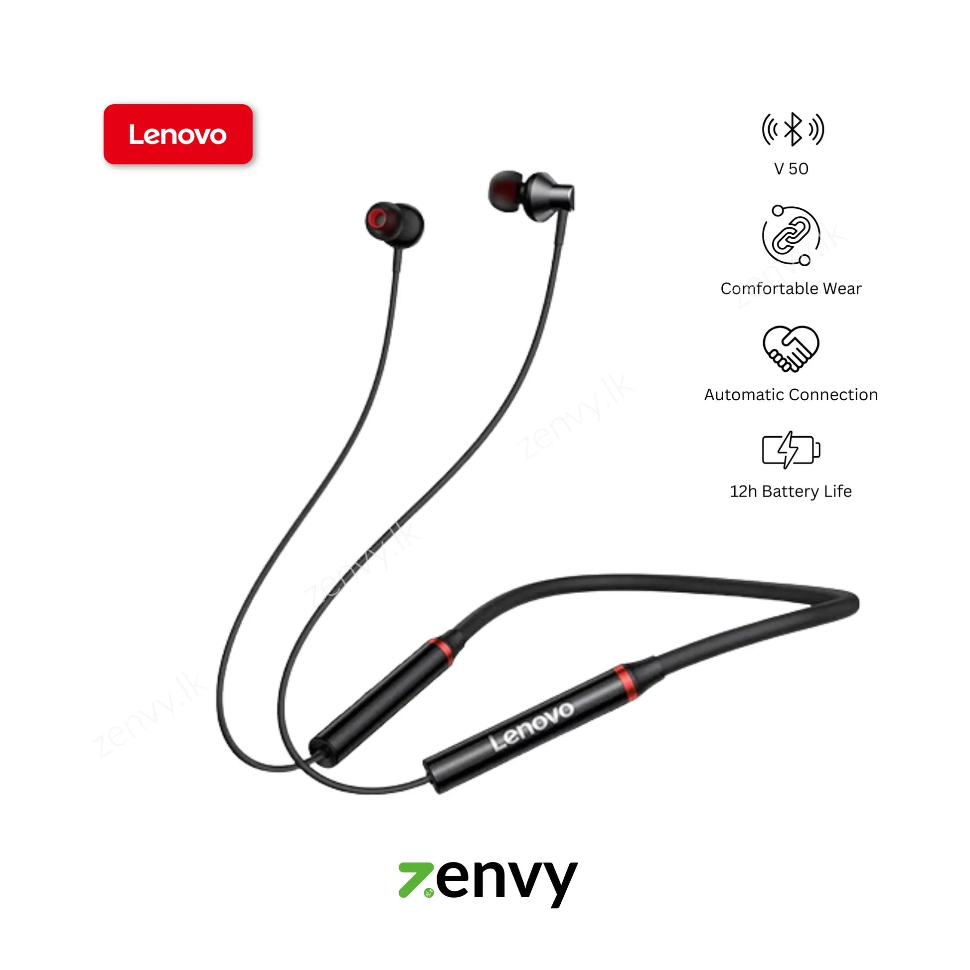 Shop Lenovo Neckband – Sports Wireless Earphones Online in Sri Lanka