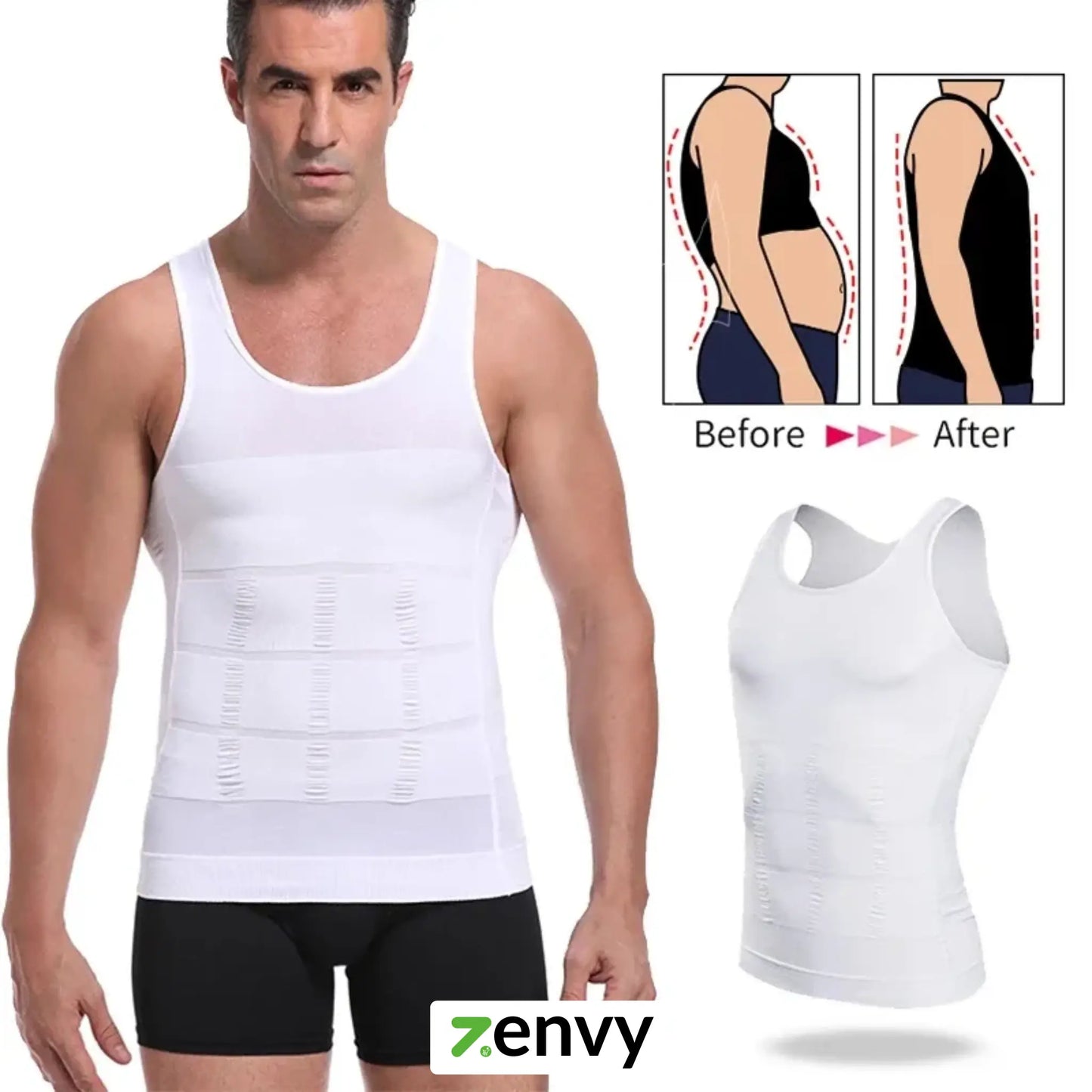 Buy Slimming Vest for Men - Body Shaper | Slim & Lift Men Vest 