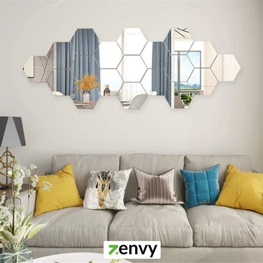 Wall Sticker Price in Sri Lanka | Mirror Wall Sticker 12 Piece Set 